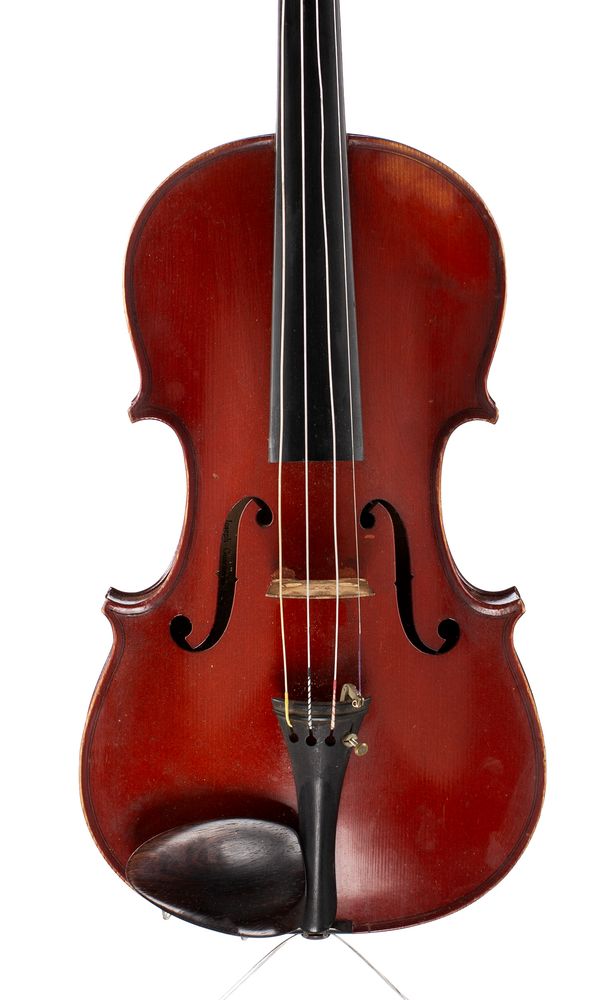 A violin, labelled Copie de Joseph Guarnerius...
