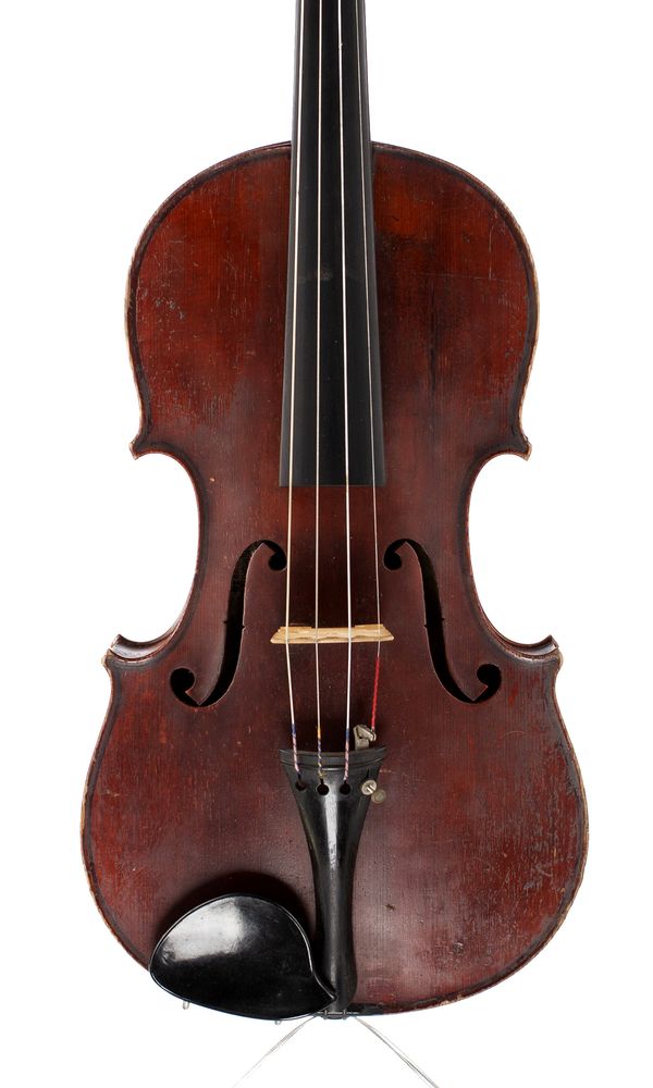 A violin, labelled Schuster & Co. Markneukirchen 1924