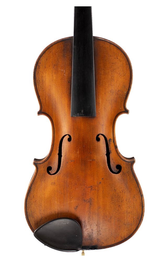A violin, labelled Jacobus Stainer...
