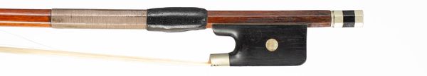 A nickel-mounted violin bow for Gustave Bernardel, France, circa 1900