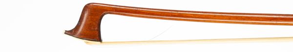 A nickel-mounted violin bow for Gustave Bernardel, France, circa 1900