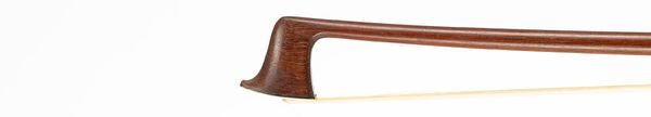 A nickel-mounted violin bow, unbranded