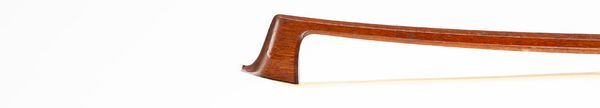 A silver-mounted violin bow, branded A Bacelar
