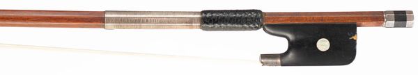 A silver-mounted violin/viola bow, unbranded