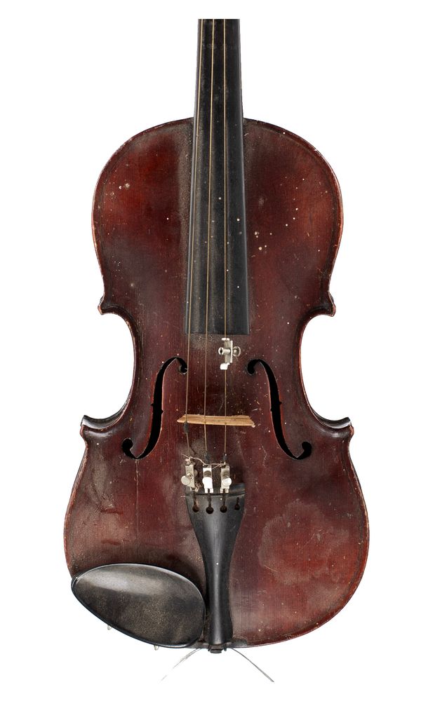 A three-quarter sized violin, unlabelled