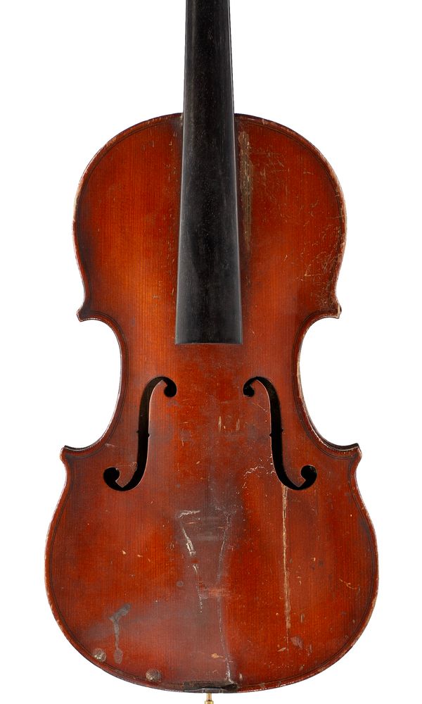 A violin, labelled D. Soriot