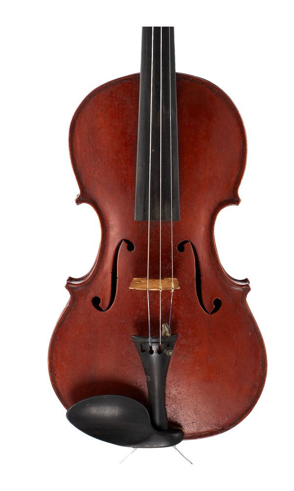 A three-quarter sized violin, labelled John Godschall Johnson