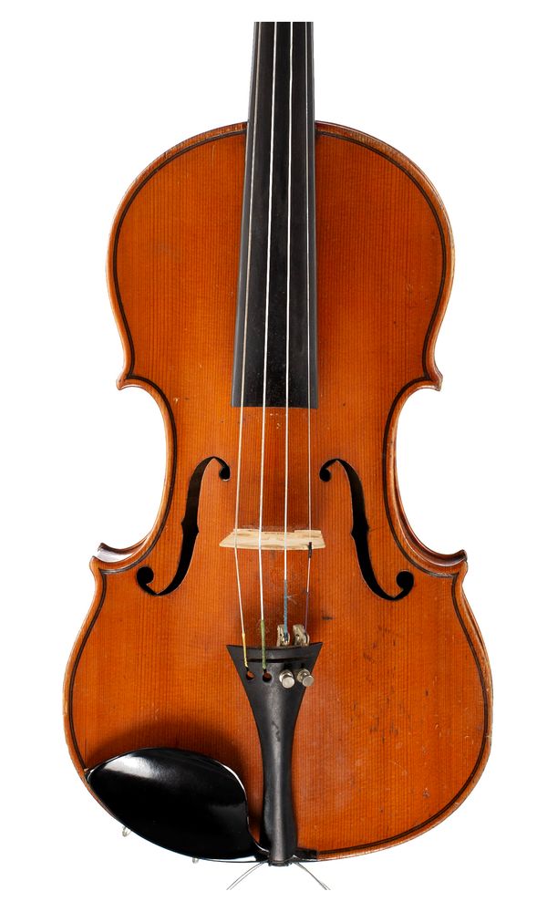 A violin, labelled Ernst Heinrich Roth