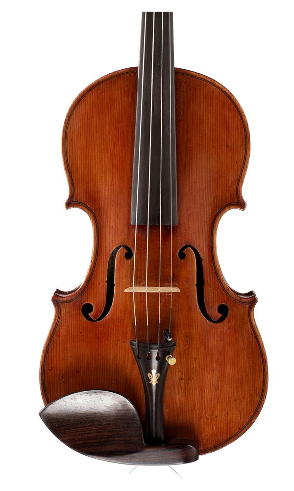 A violin, labelled Jean Striebig