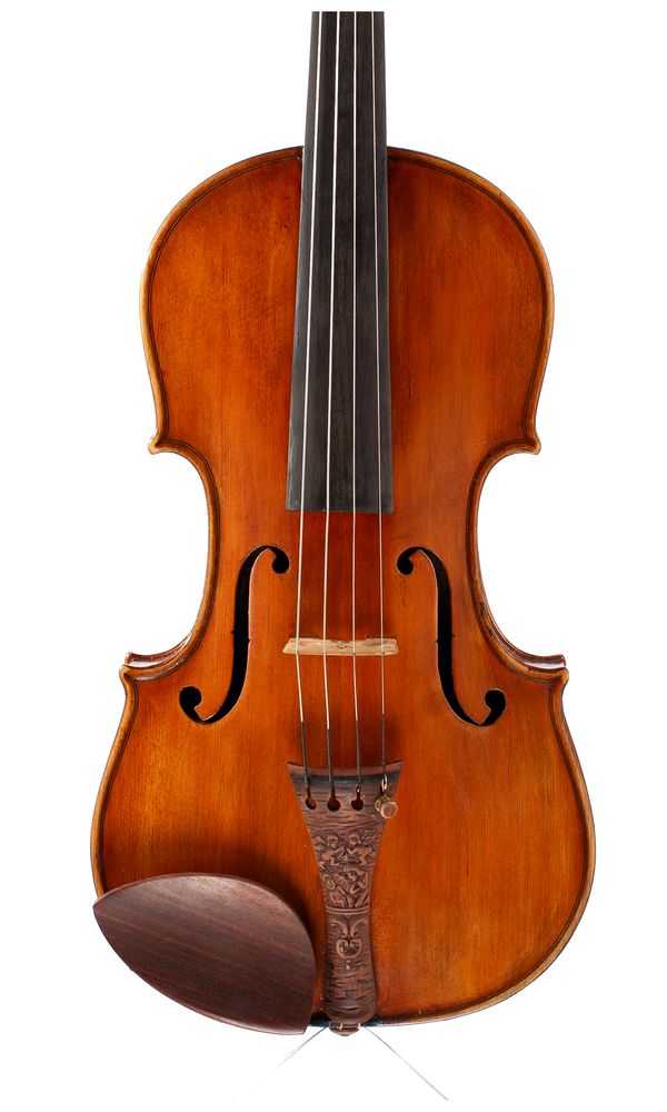 A violin, labelled Taylor Lethbridge