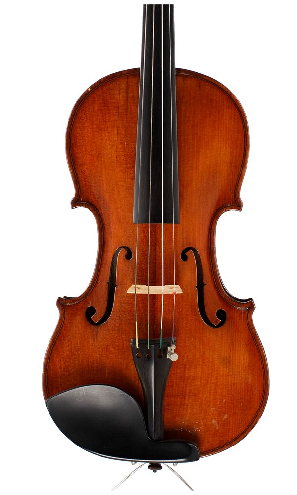 A violin, labelled Vasco Pecchini