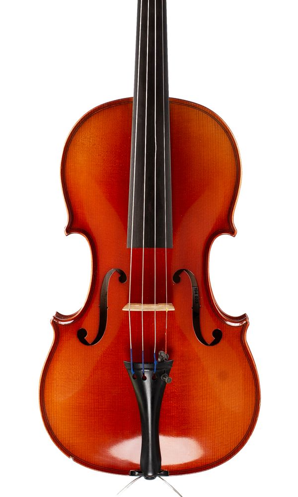 A violin, labelled Roderich Paesold