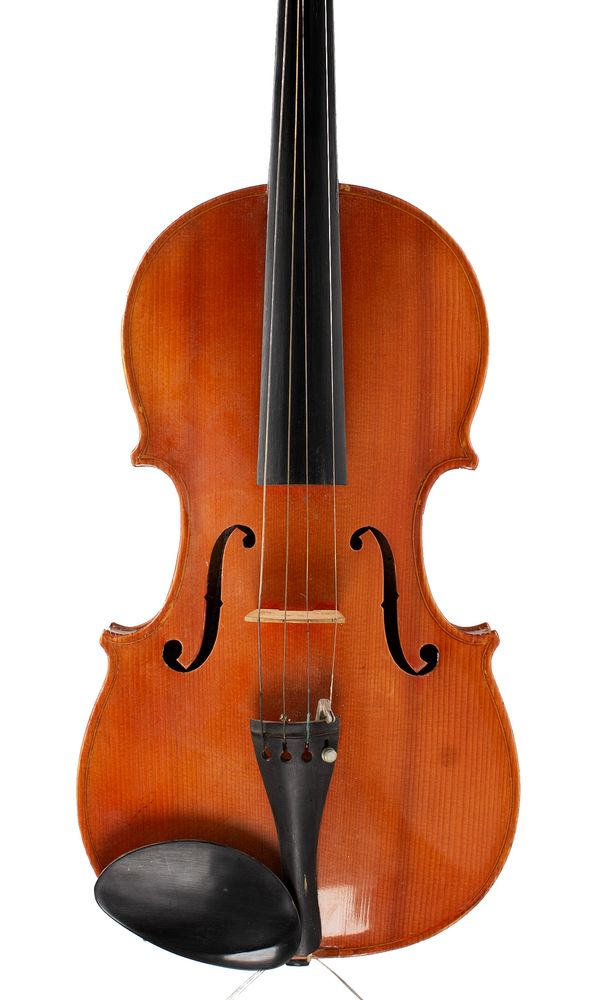 A violin, labelled George Temple