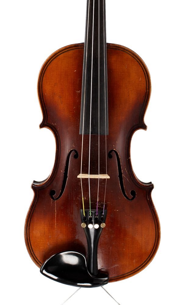 A violin, labelled Maggini