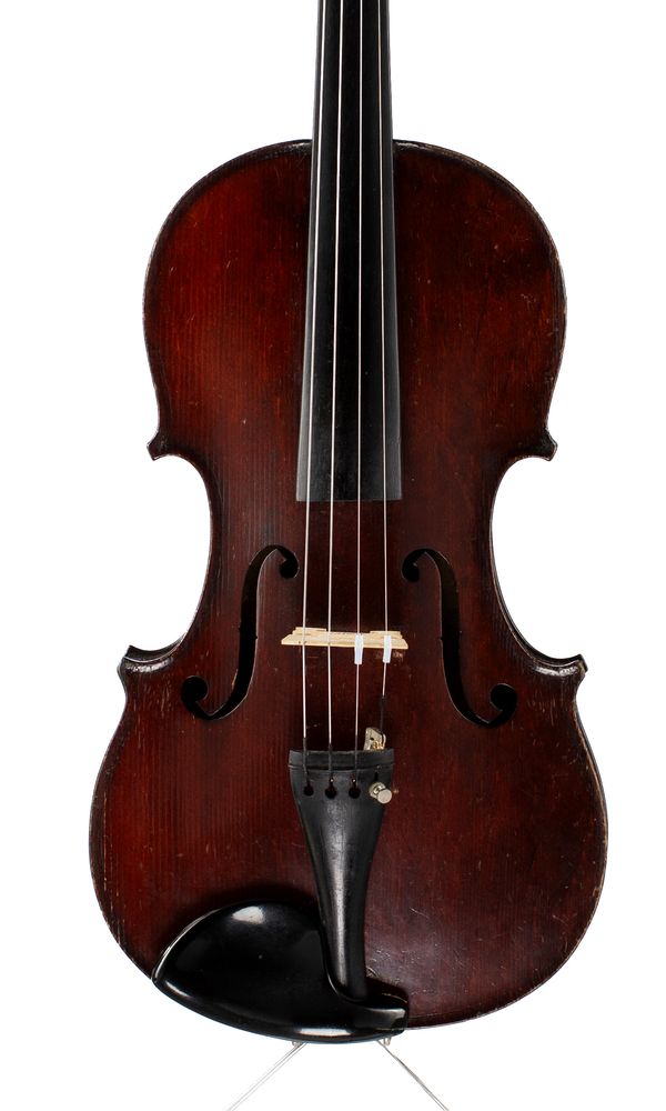 A violin, labelled Sebastien Kloz