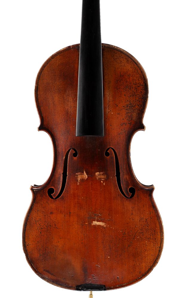 A violin, labelled Antonius Stradivarius