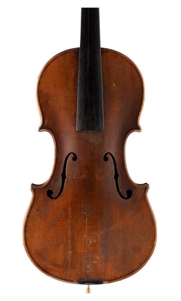 A violin, labelled Andreas Amati