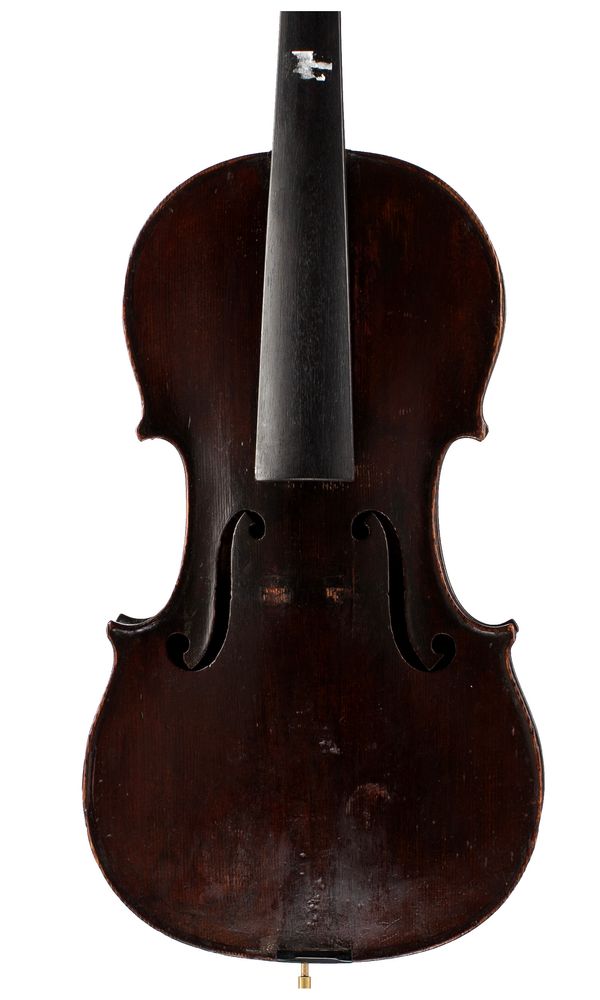 A violin, labelled Xav Kerschensteiner