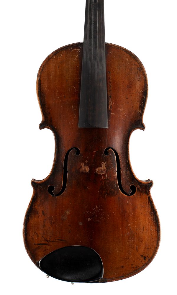 A violin, labelled Antonius Stradiuarius