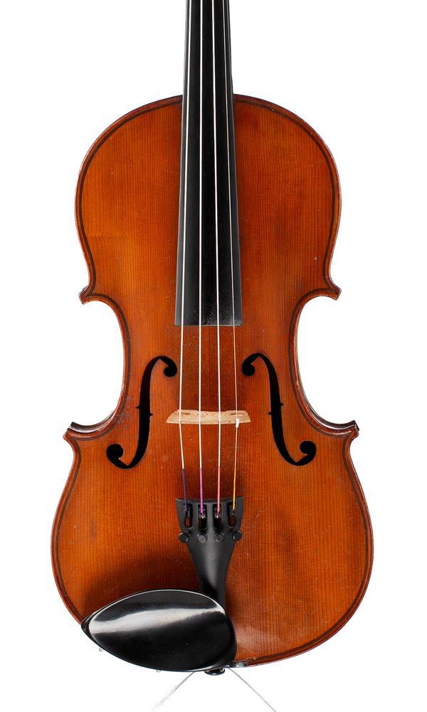 A violin, labelled Di Giuseppe Hermanos Zeroti