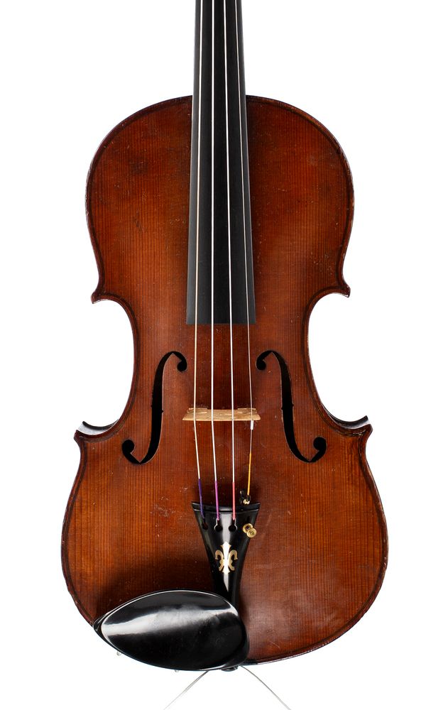 A violin, labelled Antonius Stradiuarius