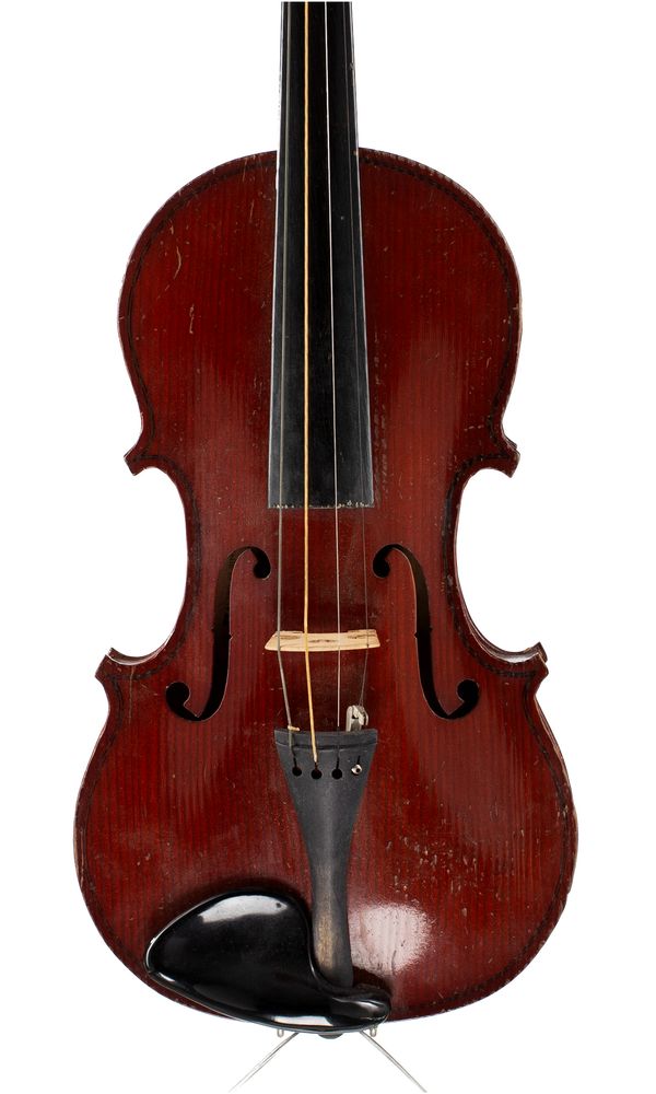 A violin, labelled A Remploy Product