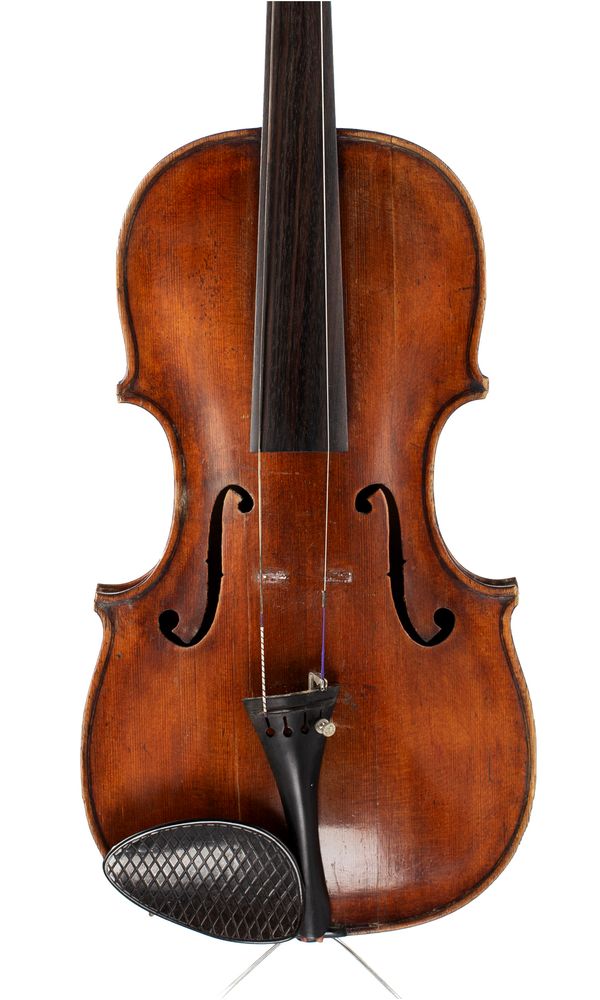A violin, labelled R Lund [?]