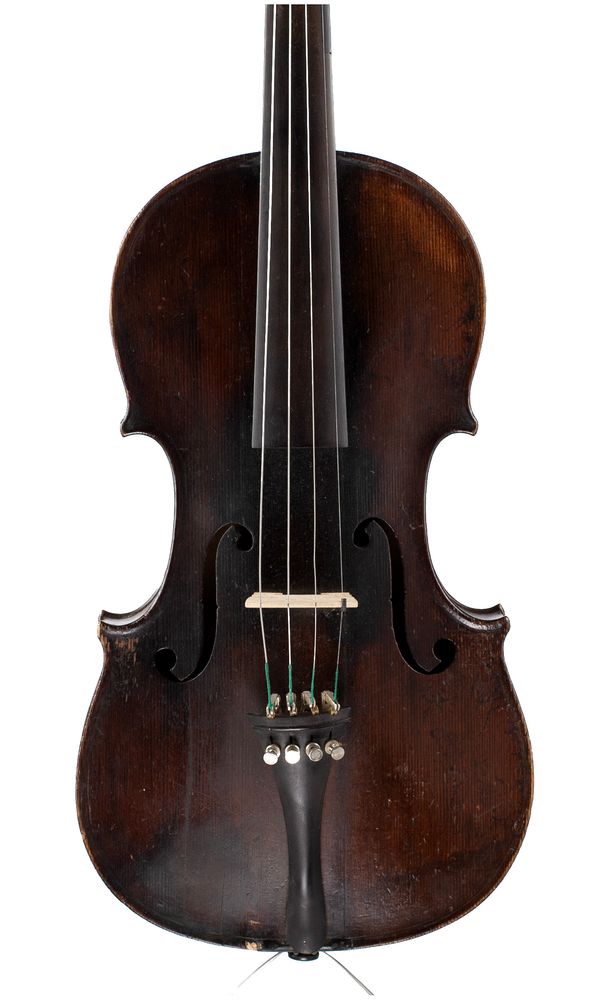 A three-quarter sized violin, unlabelled