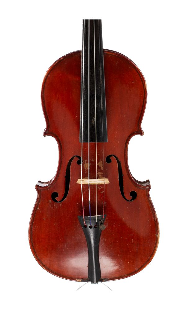 A three-quarter sized violin, unlabelled
