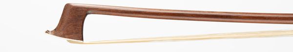 A nickel-mounted violin bow, unbranded