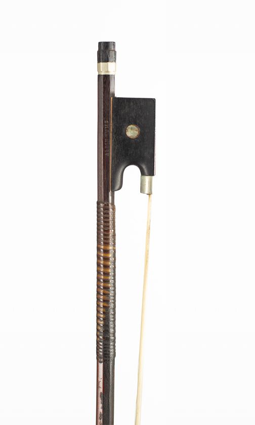 A gold alloy-mounted violin bow, Germany