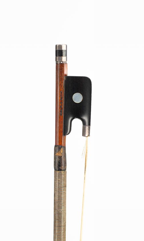 A silver-mounted violin bow, made for George Withers