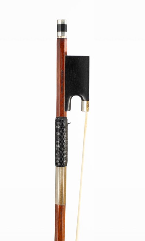 A silver-mounted violin bow by Horst Schicker