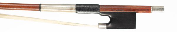 A silver-mounted three-quarter sized violin bow, Workshop of Finkel, Switzerland, circa 2000