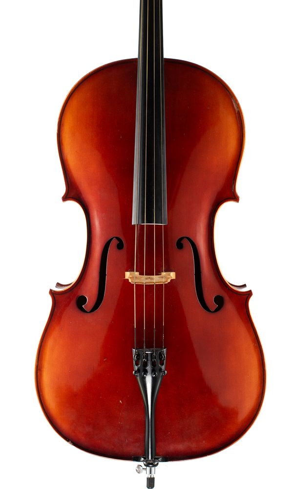 A cello, labelled Reghin