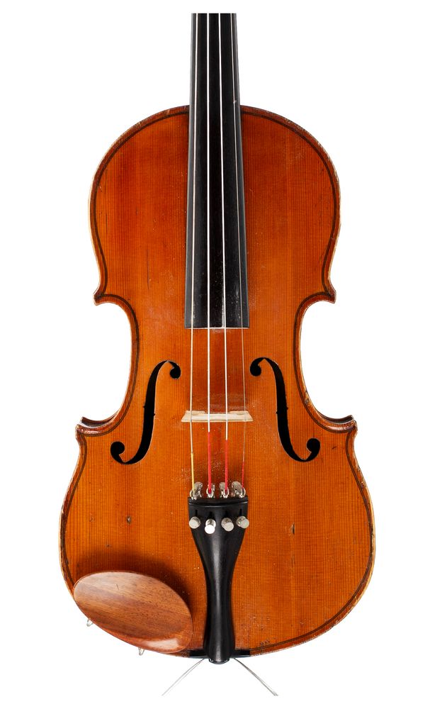 A three-quarter sized violin, branded Berlin
