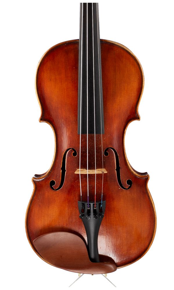 A violin, labelled Mathias Hornsteiner