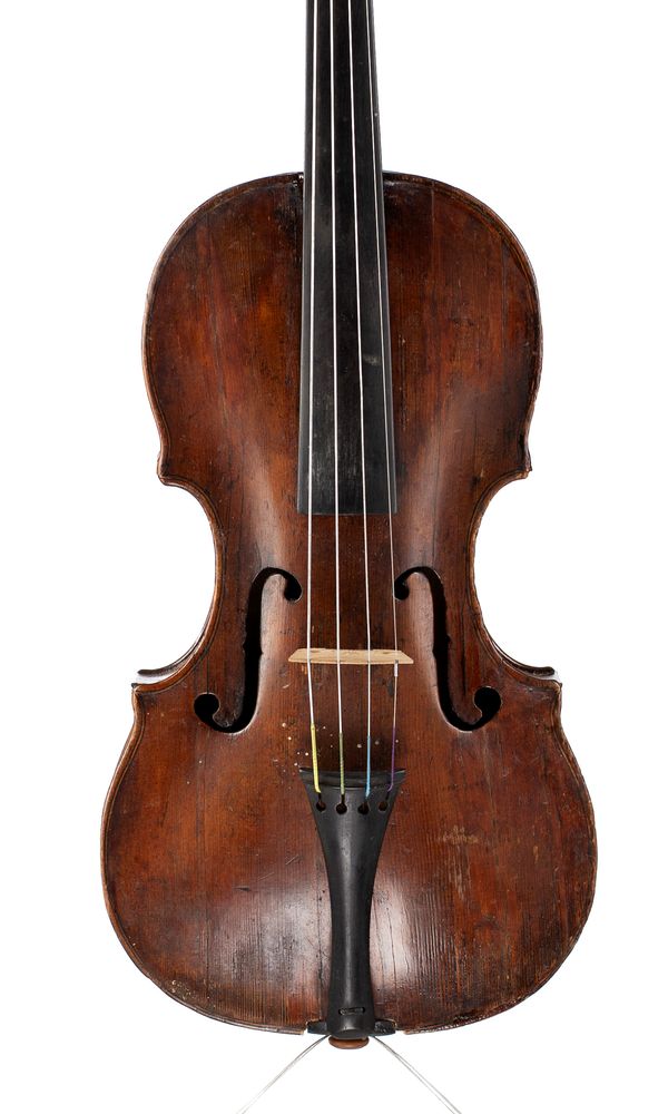 A violin, labelled Jacobus Stainer