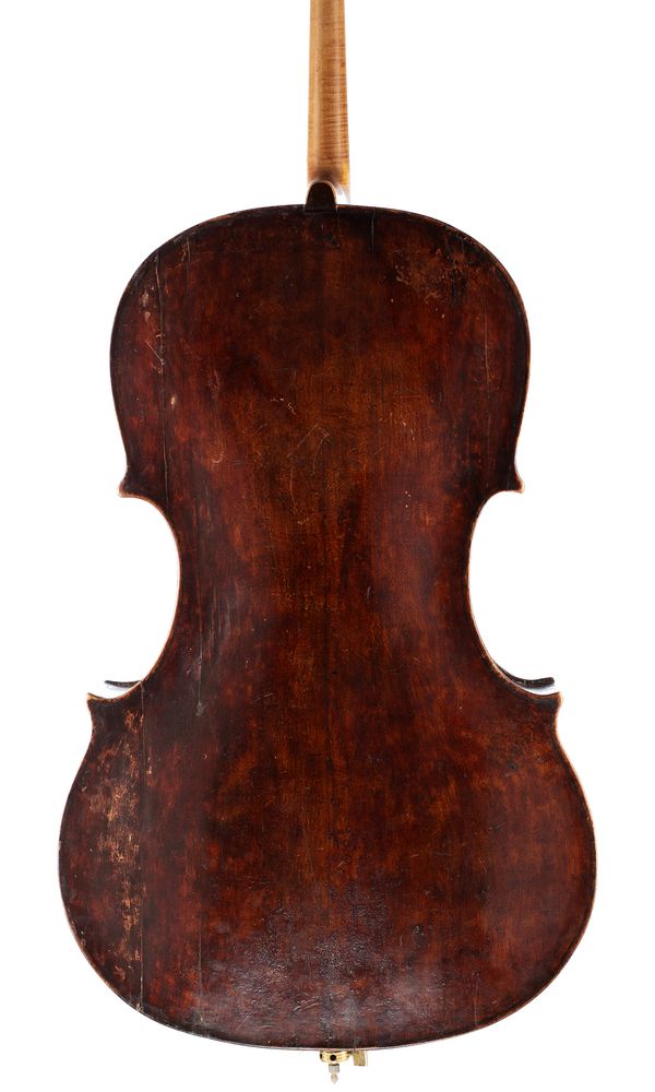 A cello by Carlo Antonio Testore, Milan, circa 1730 - back