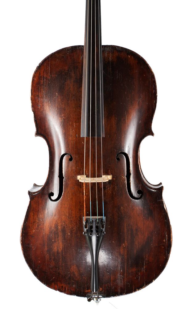 A three-quarter sized cello, probably England, 18th Century