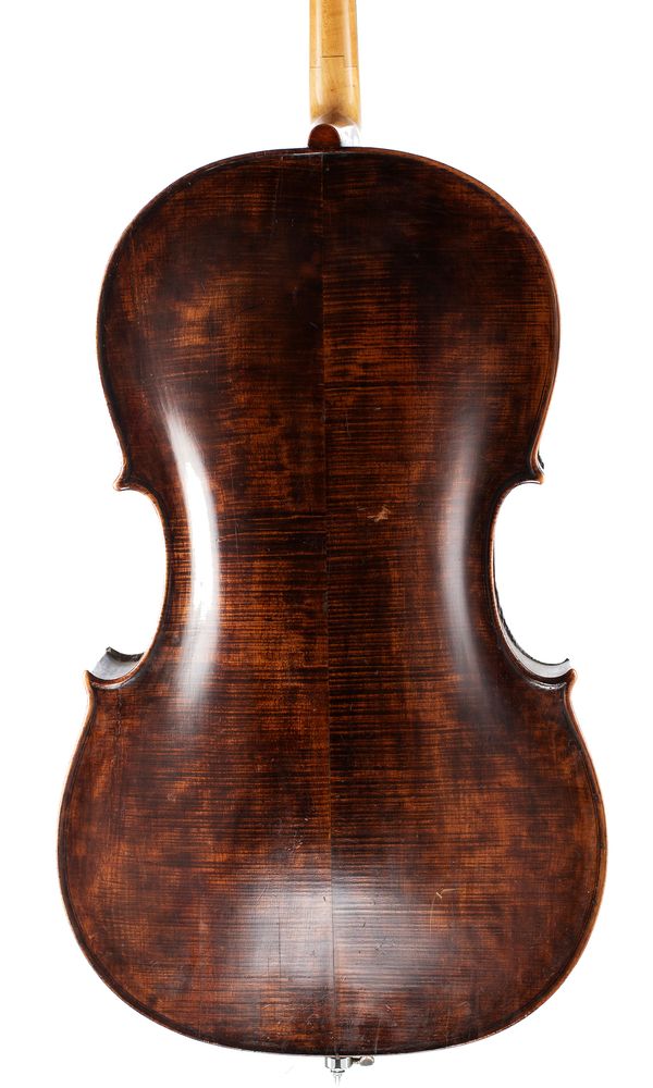 A three-quarter sized cello, probably England, 18th Century - back