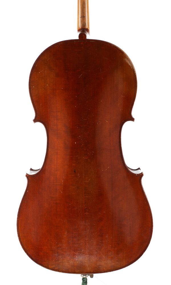 A three-quarter sized cello, Workshop of Jérôme Thibouville-Lamy, Mirecourt, circa 1900 - back