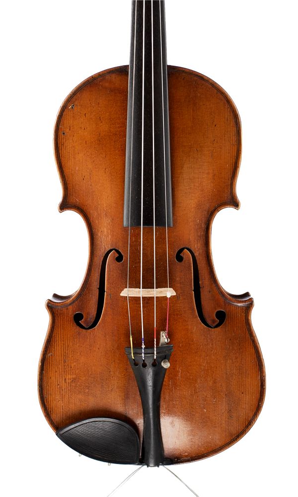 A violin, labelled Antonius Straduarius Cremona