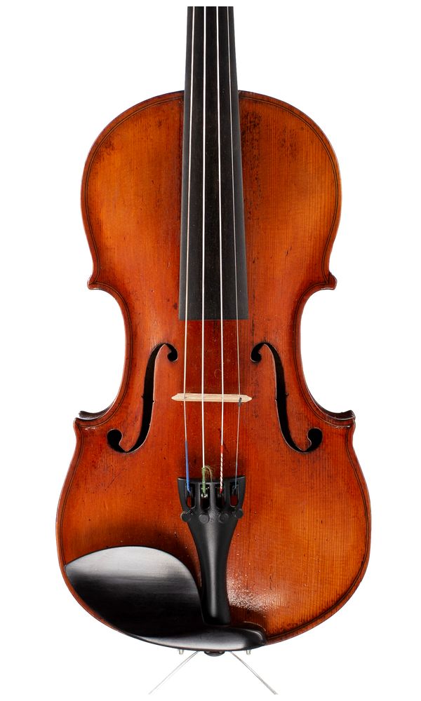 A violin, labelled Antonius Hieronymus Amati