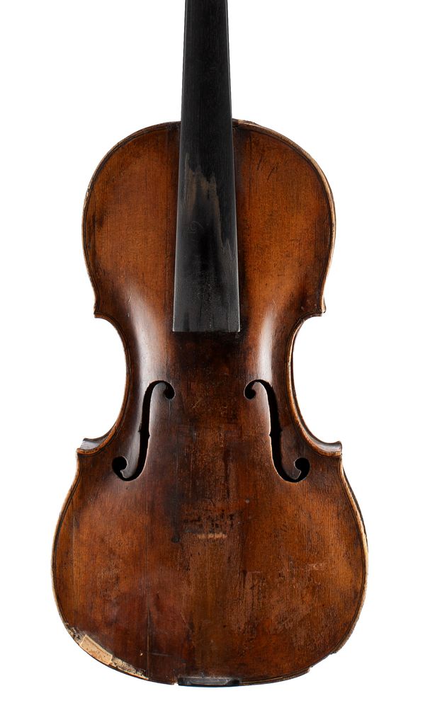 A violin, labelled Joann Georg Vogler