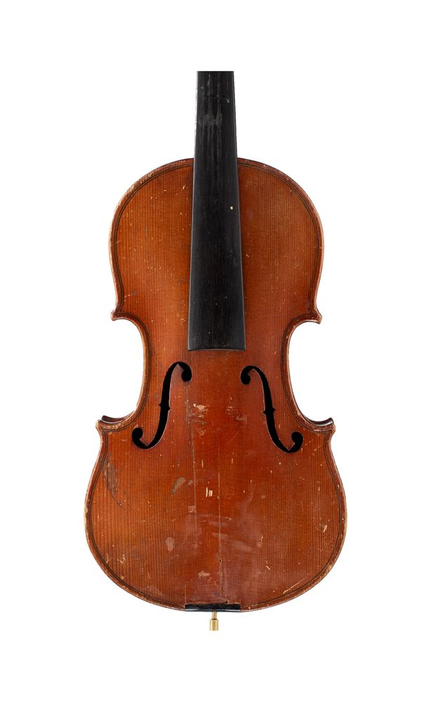 A quarter-sized violin, unlabelled