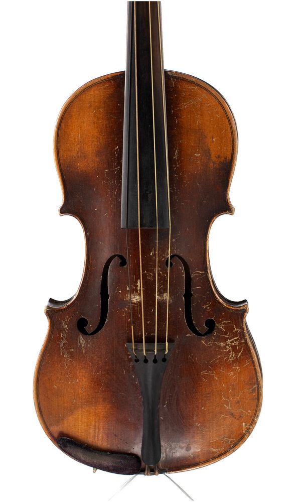 A violin, labelled Antonius Stradiuarius
