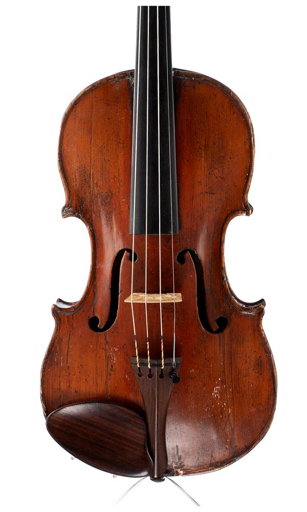 A violin, labelled Thomas Balestrieri, Mantua