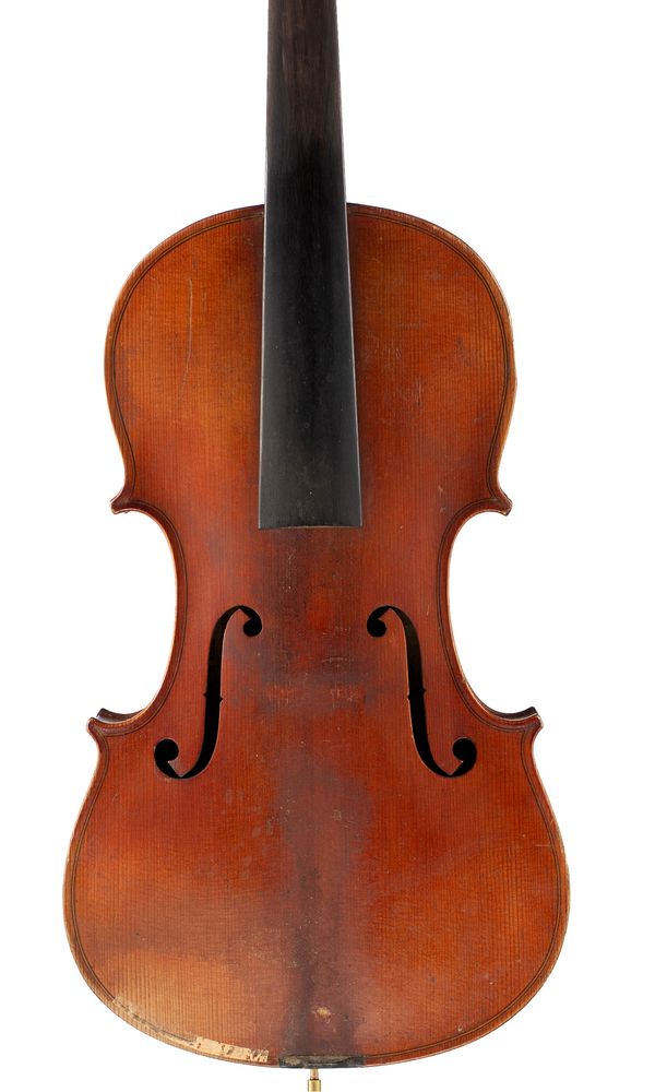 A violin, labelled Antonius Stradiuarius