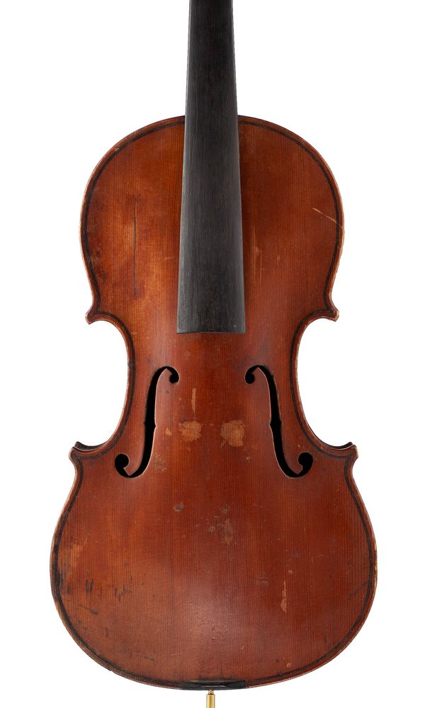 A violin, labelled E Martin